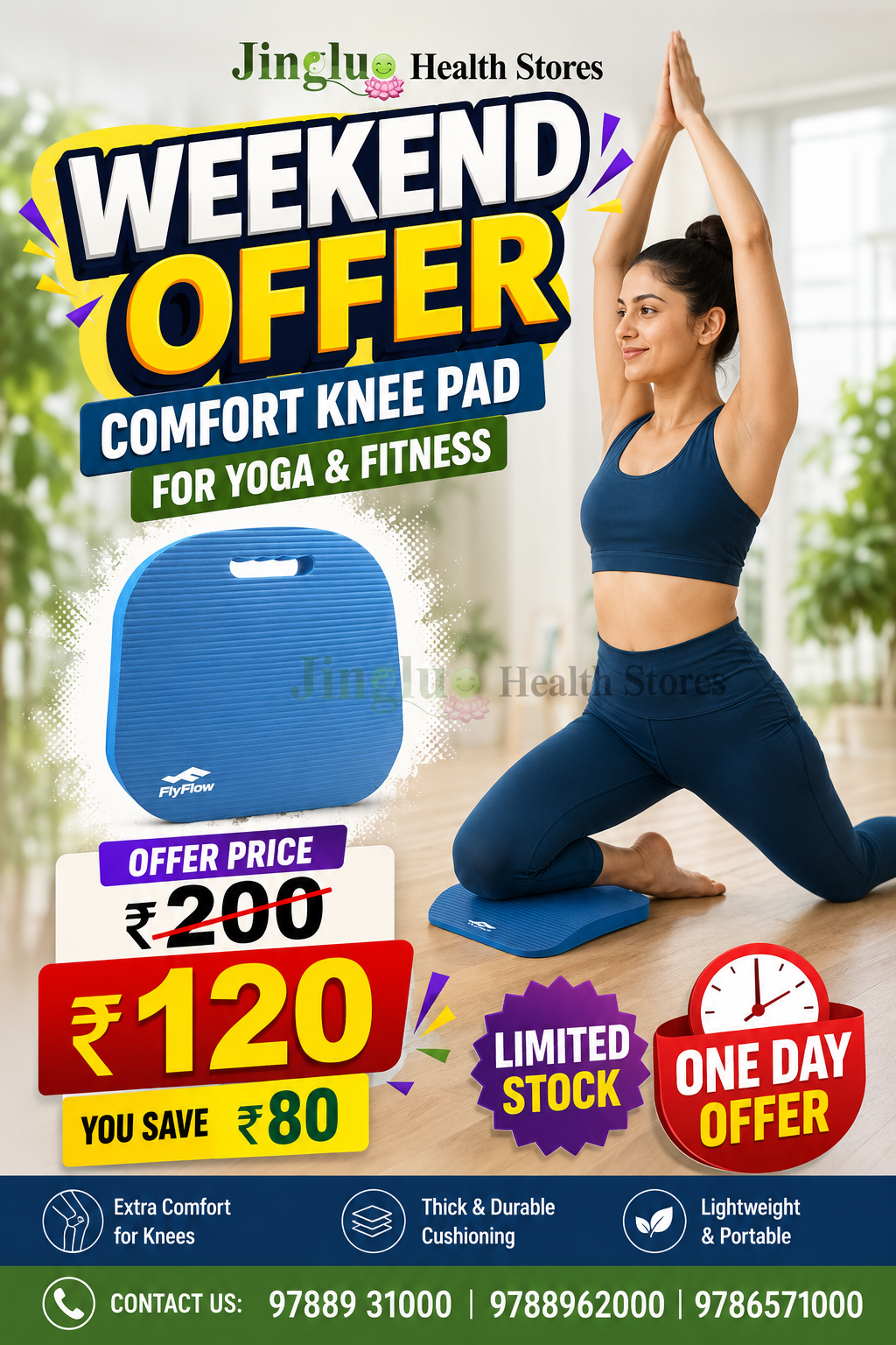 Knee Mat Cushion for Knee Support, Floor Comfort & Wellness Care