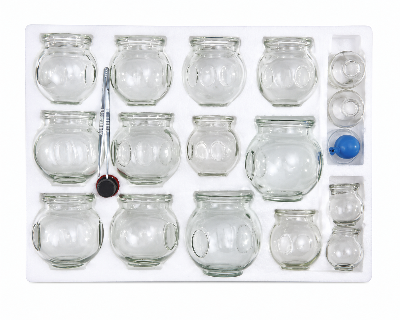 Fire Glass Cupping Set for Traditional Cupping Therapy, Wellness & Muscle Relaxation