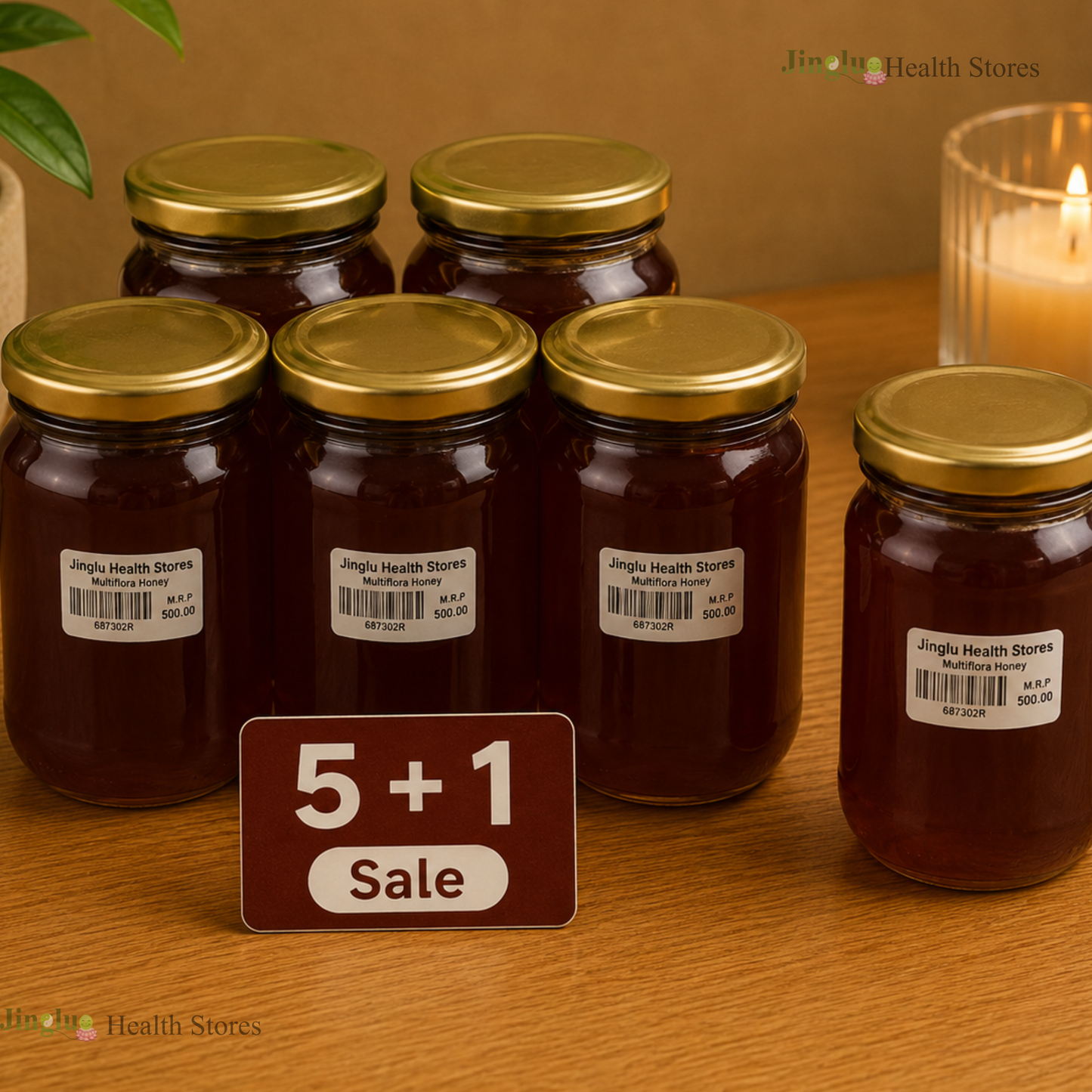 Herbal Raw Honey Bundel (5+1)