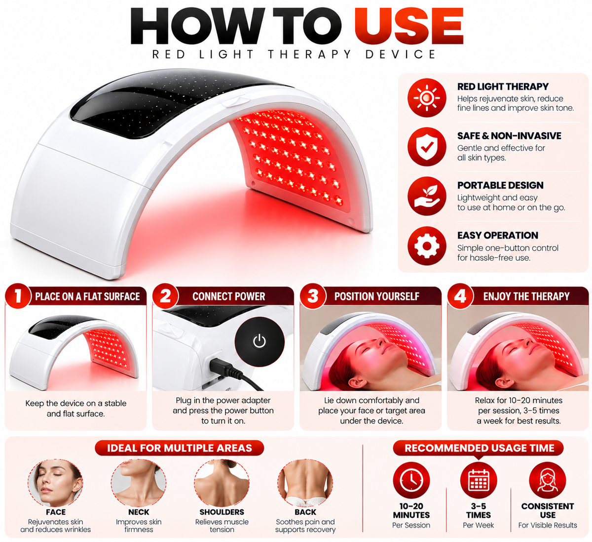 Folding Seven Color Skin Rejuvenator – Facial Beauty Device