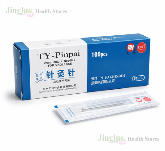 TY-Pinpai Acupuncture Needle Silver Strip – 100 Sterile Acupuncture Needles for Professional Therapy