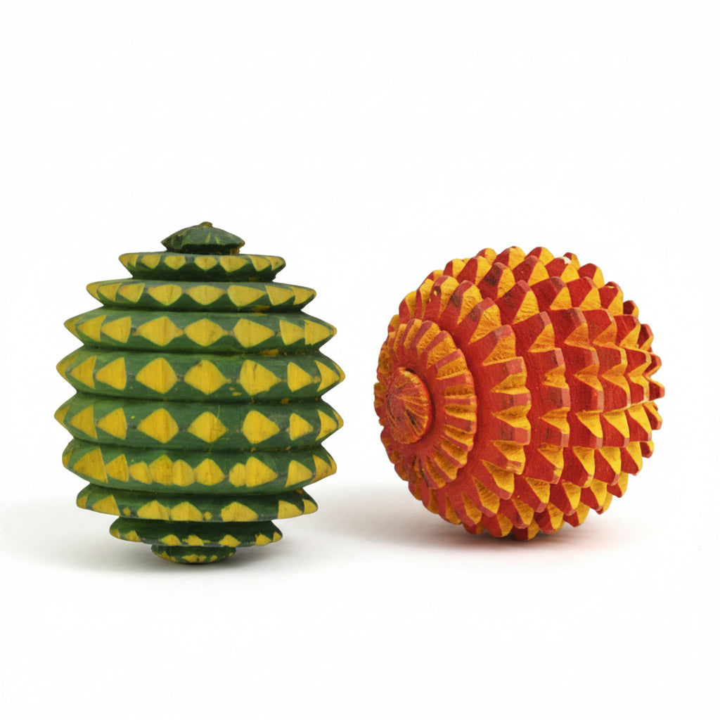 Acupressure wooden ball