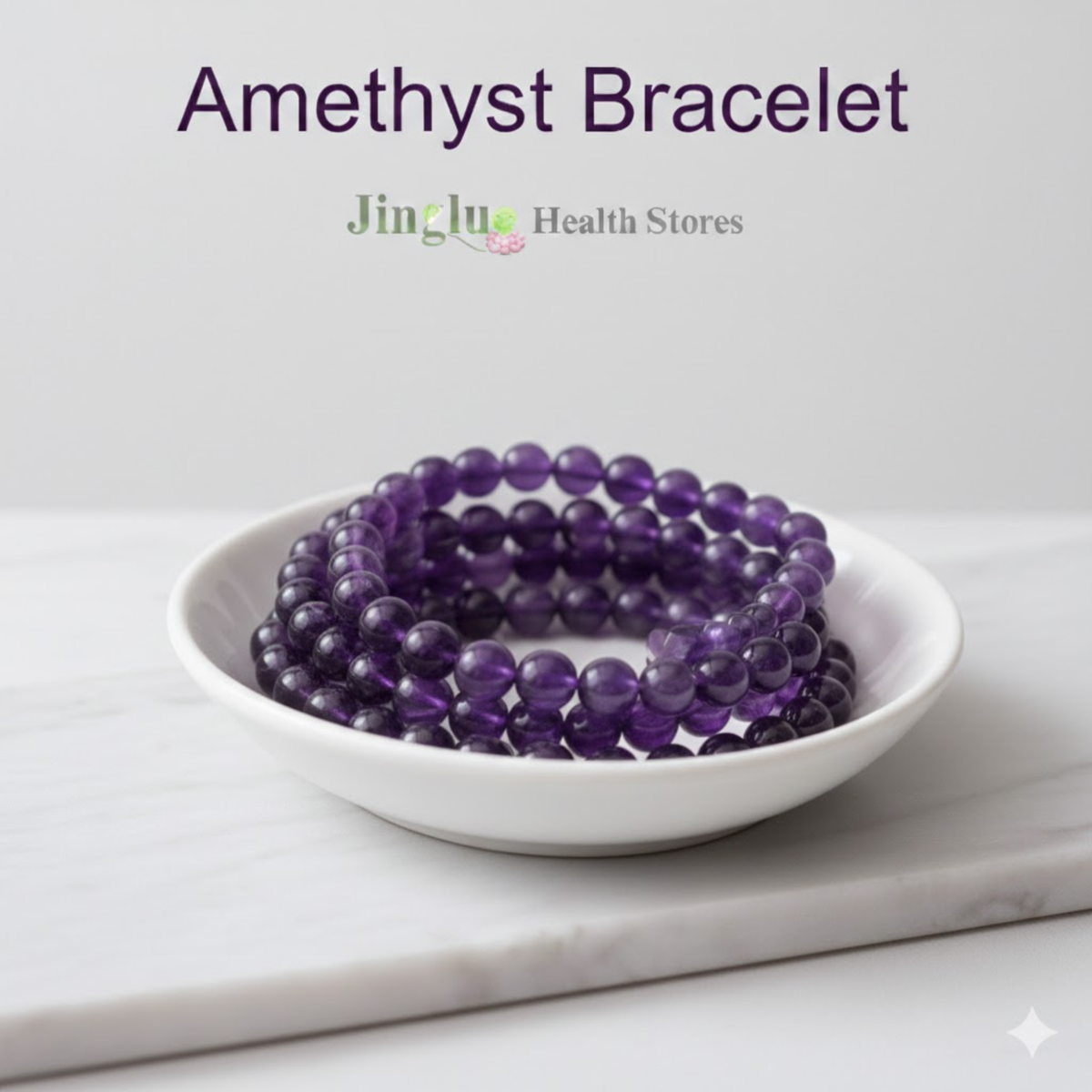 Natural amethyst crystal bracelet