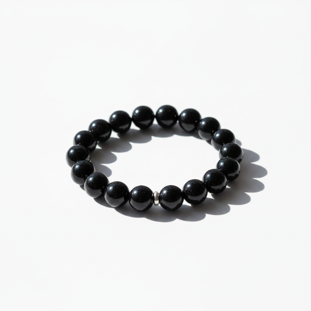 Natural black tourmaline bracelet Tamil Nadu