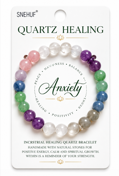 Natural Quartz Healing Bracelet – Clarity, Balance & Positive Energy