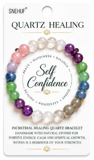 Natural Quartz Healing Bracelet – Clarity, Balance & Positive Energy