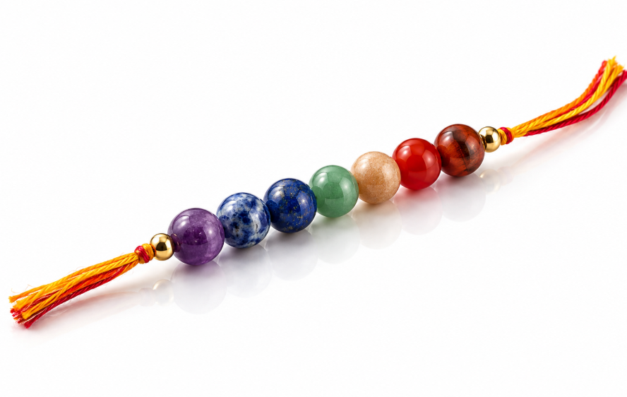 Seven Chakra Rakhi Bracelet – Colorful Chakra Bead Bracelet