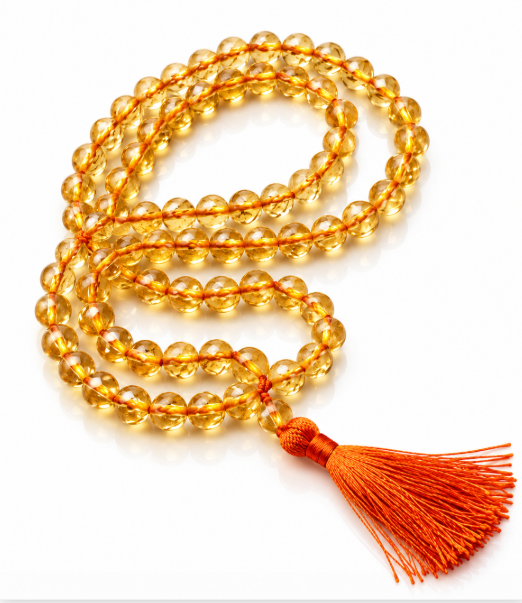 Natural Citrine Malai – Prosperity, Abundance & Positive Energy Gemstone Mala