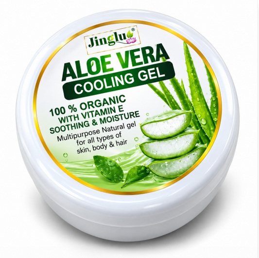 Jingluo Aloe Vera Gel 50g – Pure Natural Moisturizer for Skin, Hair & Sunburn Relief