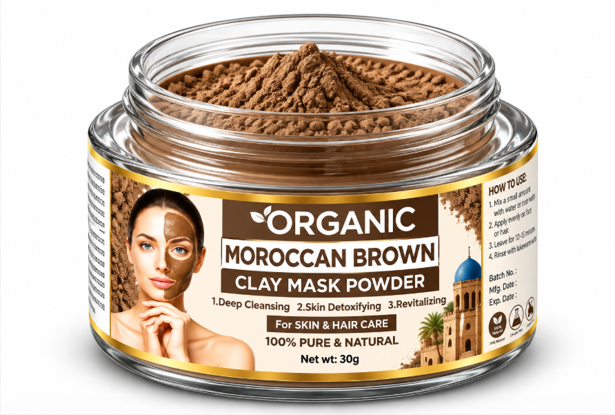 Rhassoul Brown Clay – Natural Mineral Clay