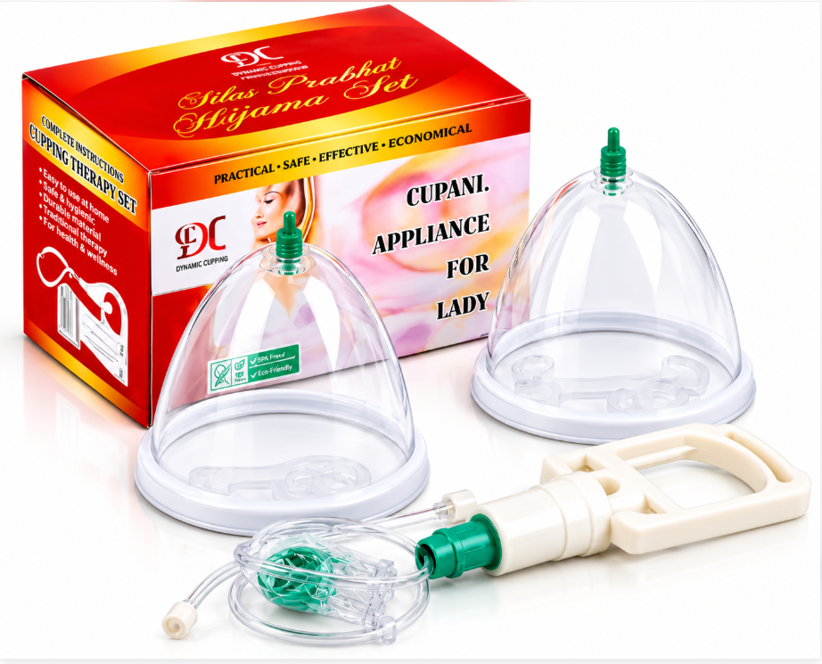 Breast Cupping Therapy Set for Massage, Wellness Care & Body Relaxation