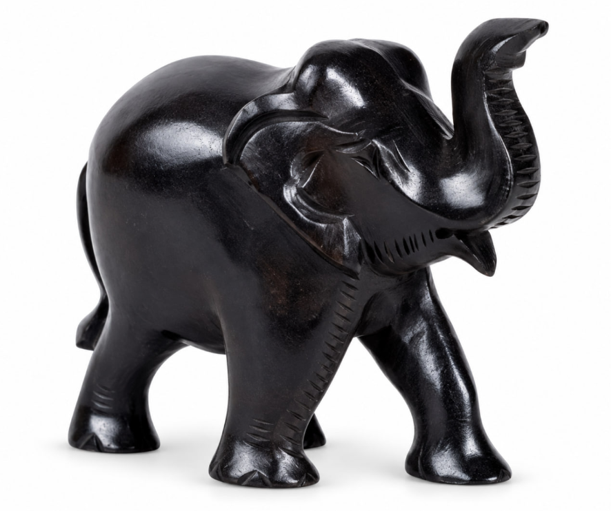 Karungali Elephant – Traditional Wooden Elephant Figurine